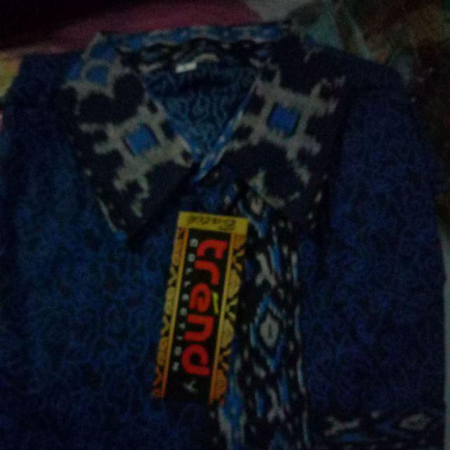 Baju Batik Koko Kombinasi Bordir Reguler M L Xl Original