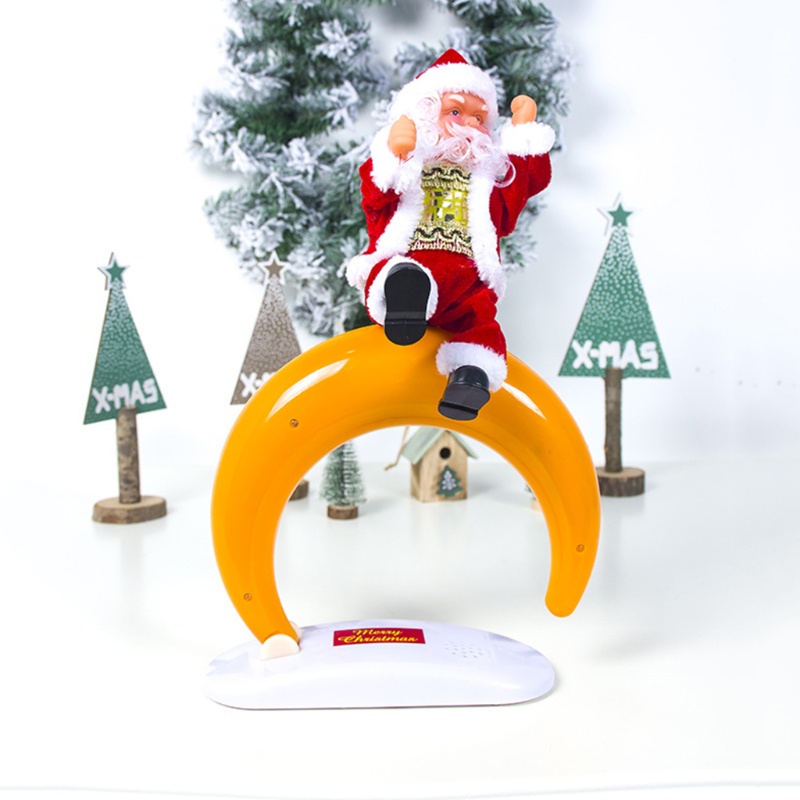 Zzz Mainan Boneka Santa Claus Elektrik Dengan Musik Untuk Dekorasi Rumah / Pesta / Festival / Hadiah Ulang Tahun