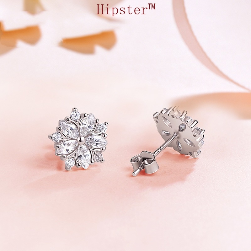 INS Style Romantic Elegant Exquisite Pink Diamond Cherry Blossom