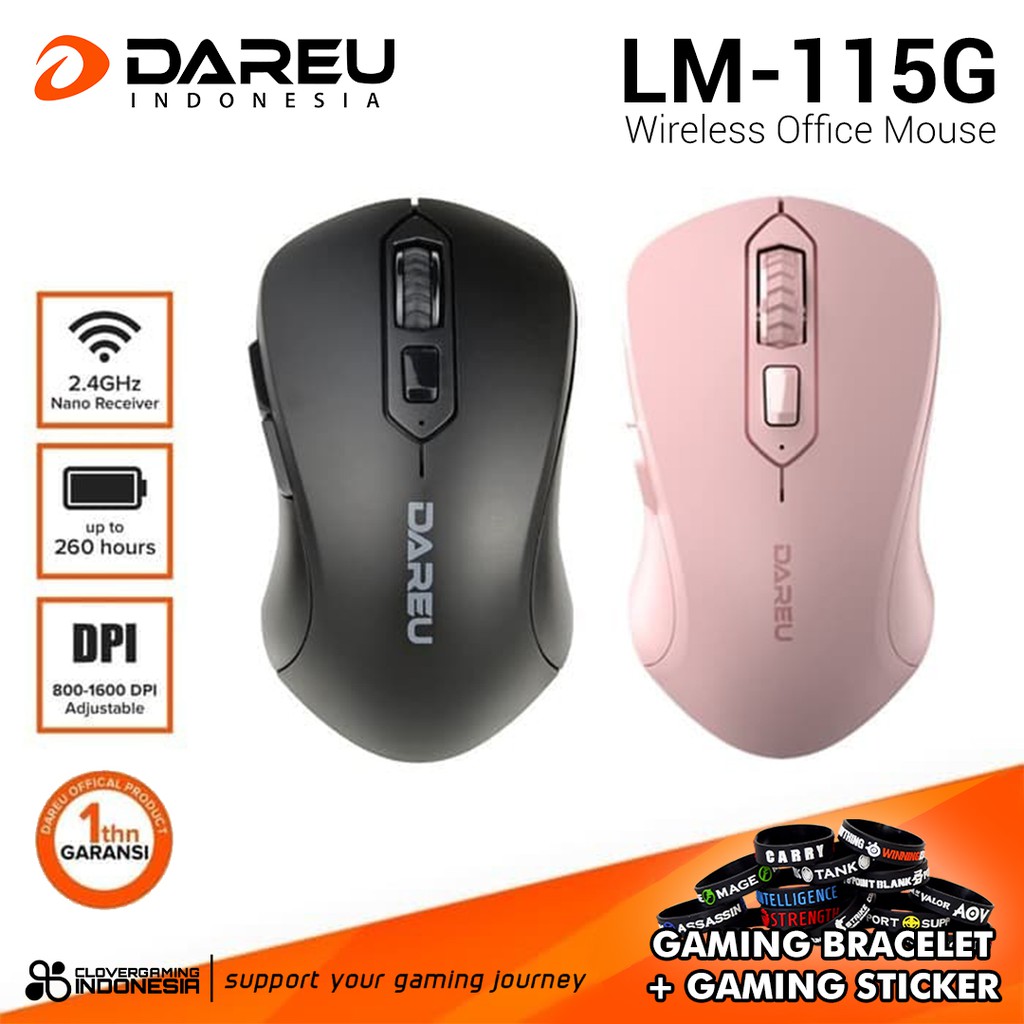 Dareu LM-115G Sparrow - LM115G Wireless Office Mouse