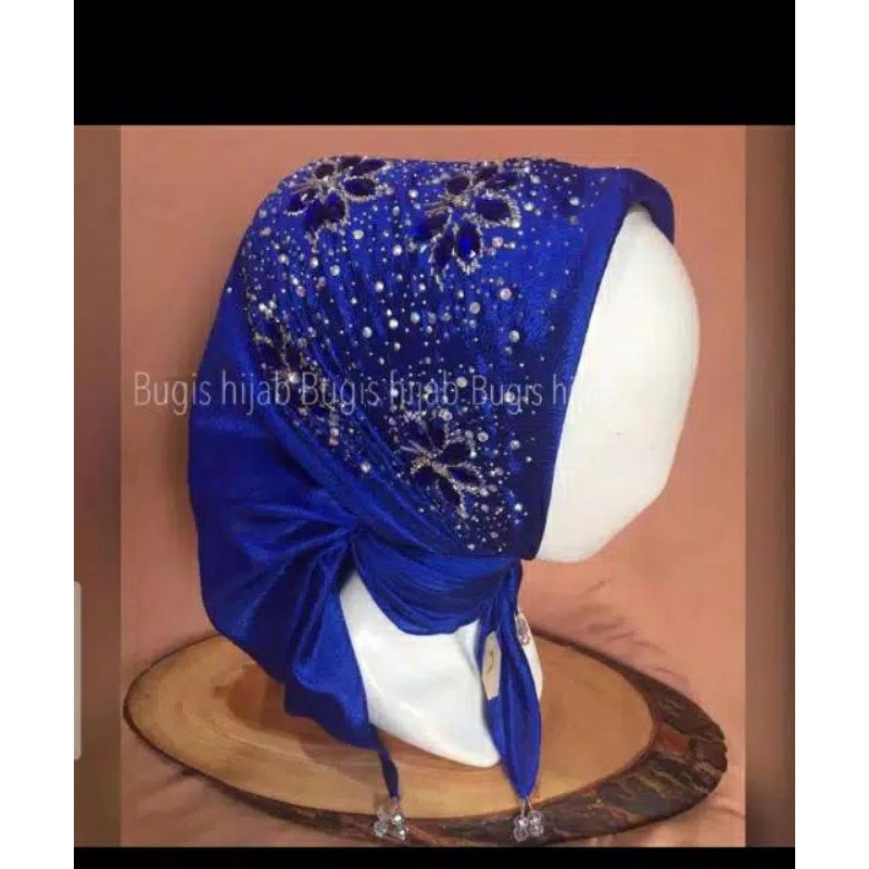 SEGI EMPAT SWAROSKY BUNGA PREMIUM BY.BUGIS HIJAB