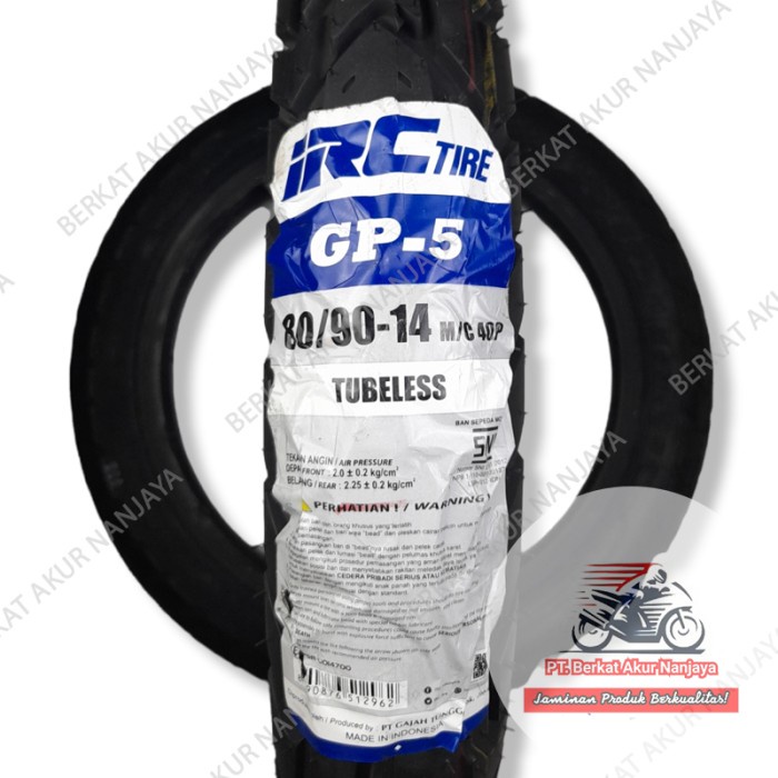Ban Motor IRC GP5 80/90 Ring 14 Tubeless Honda Beat Semi Trail