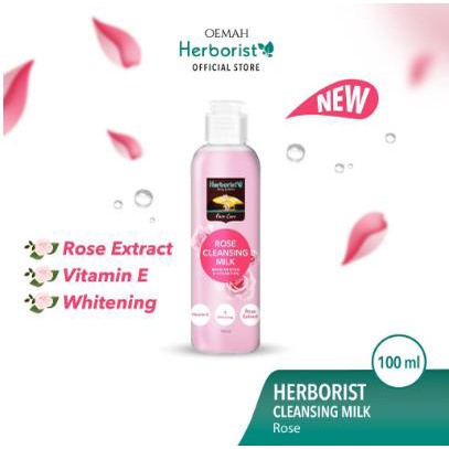 ^ KYRA ^ Herborist Rose Water Air Mawar Cleansing Milk Moisturizing - Netto 100 ml