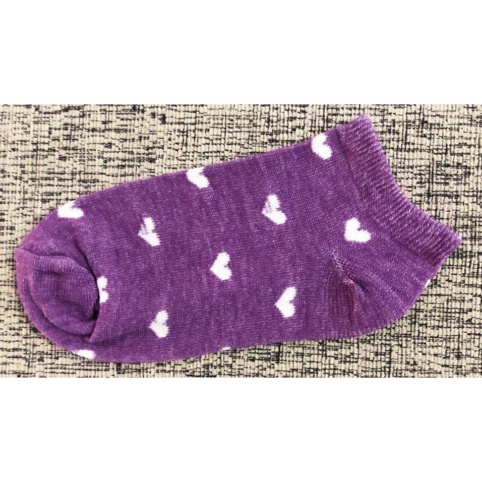 Kaos Kaki Wanita Polos Pendek Aksesoris Sepatu Murah Semata Kaki - LPM Shop-PURPLE LOVE KKI