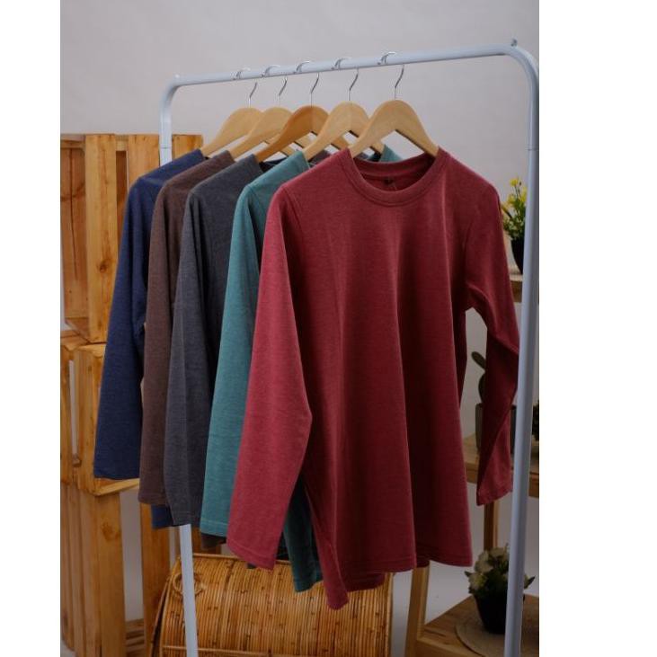 BIG SALE KODE-491 Kaos Polos Misty Twotone Lengan Panjang