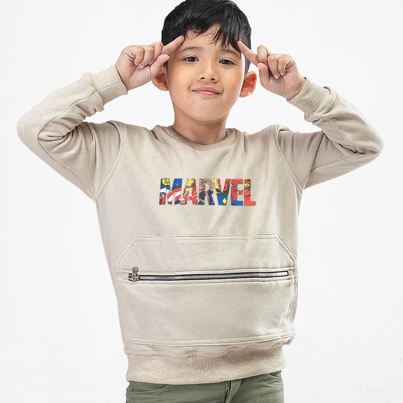 Sweater Anak Pria H&amp;M Marvel 5-13 tahun / jaket hoodie anak nasa h&amp;m marvel Saku Doraemon