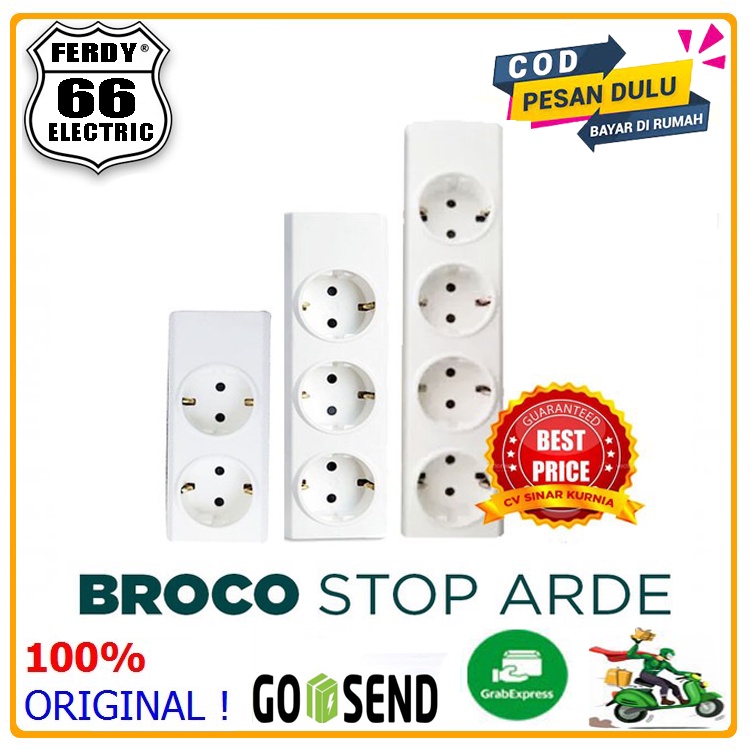 STOP KONTAK BROCO 2 3 4 LUBANG COLOKAN LISTRIK BROCO SNI