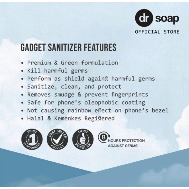 Dr Soap Gadget Sanitizer Cloud Klair 60ml