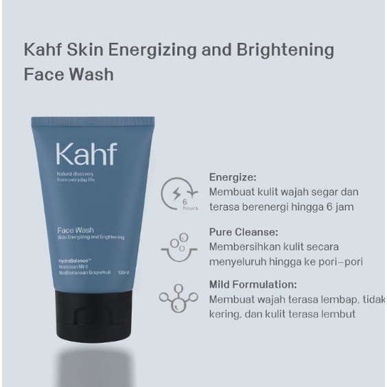 KAHF Face Wash Skincare Pria Halal BPOM Kahf Sunscreen Khaf Face wash Skincare Cowok Kafh Face Wash