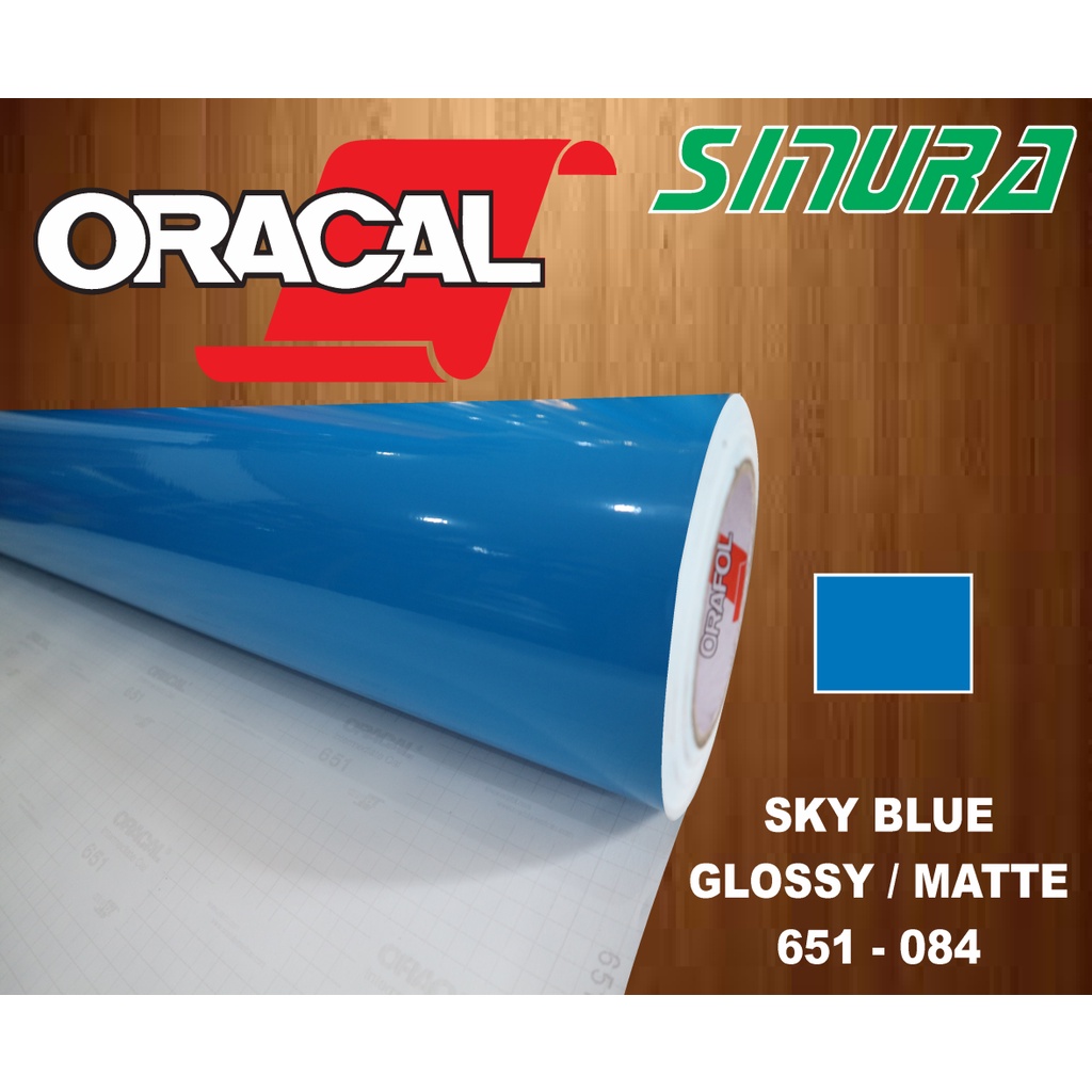 Stiker Oracal 651-084 SKY BLUE (GLOSSY/MATTE)