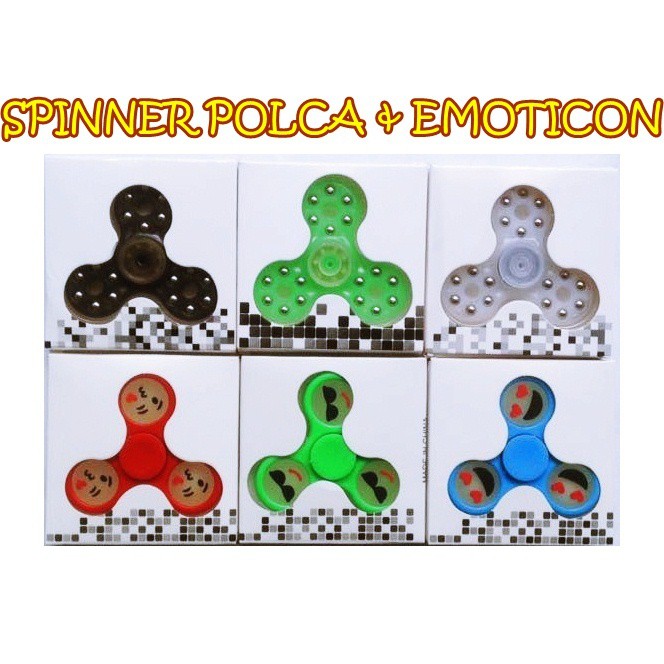 SPINNER POLCA &amp; EMOTICON FIDGET SPINNER