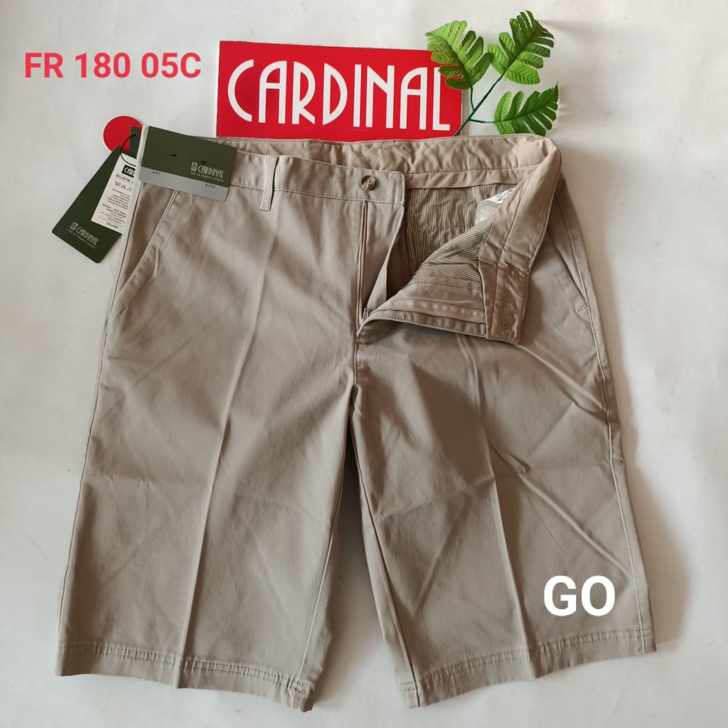 gof 29 CARDINAL FBBXX Celana Pendek Polos Stretch Kotak Motif Original Celana Santai Laki-Laki