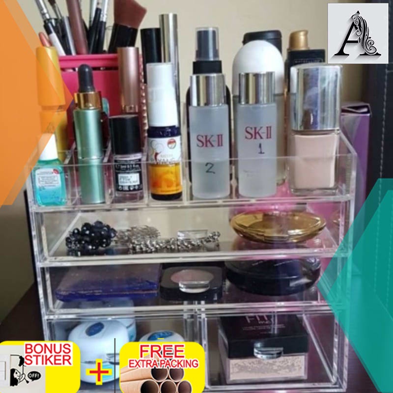 

Murah acrylic makeup/akrilik organizer/rak kosmetik akrilik/display cosmetic