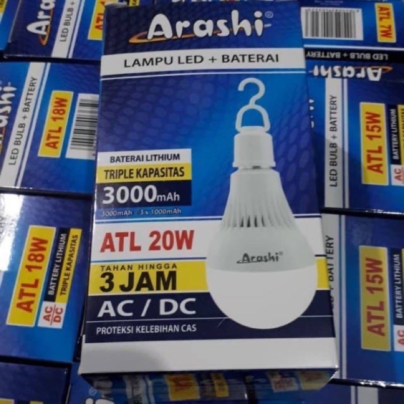ARASHI LAMPU LED EMERGENCY AC DC ATL 20 WATT 20W