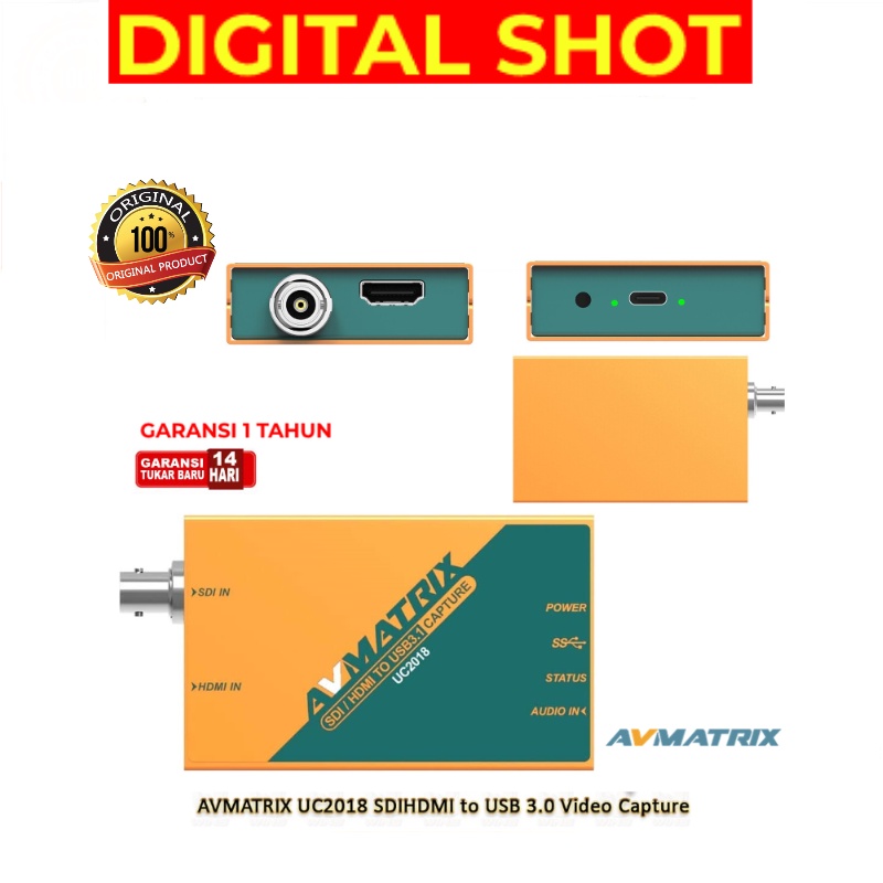 AVMATRIX UC2018 SDI/HDMI to USB 3.0 Video Capture Avmatrix Original