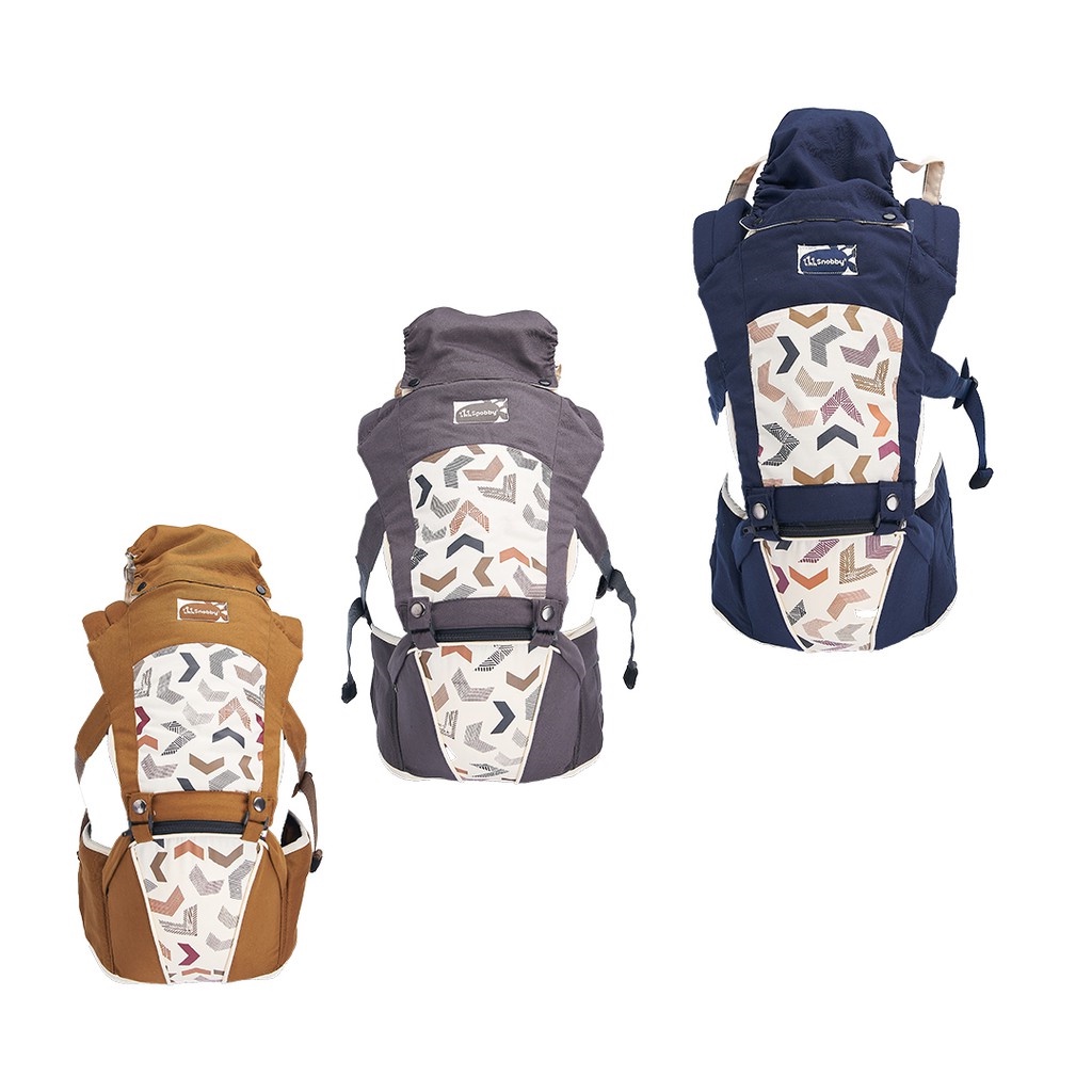 Gendongan Bayi Hipseat / Gendongan Depan / Gendongan Duduk Snobby 6 Posisi Artsy Series Saku Print TPG5841