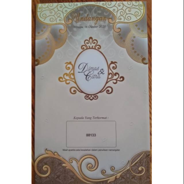 Blanko undangan pernikahan erba 88133