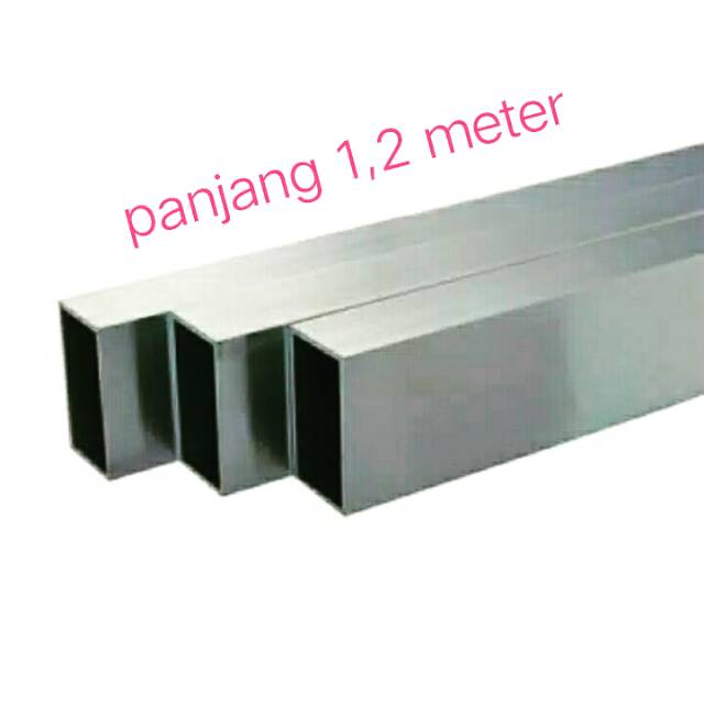 Pipa kotak 120 cm chrome stenlis