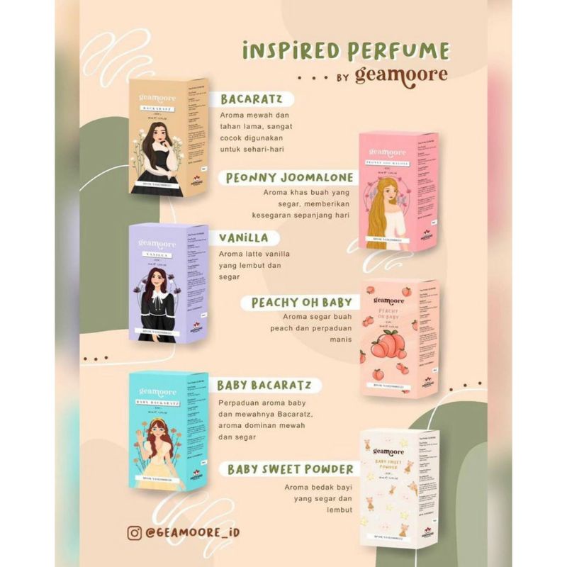 (BPOM) GEAMOORE Inspired Parfume 6ml-3