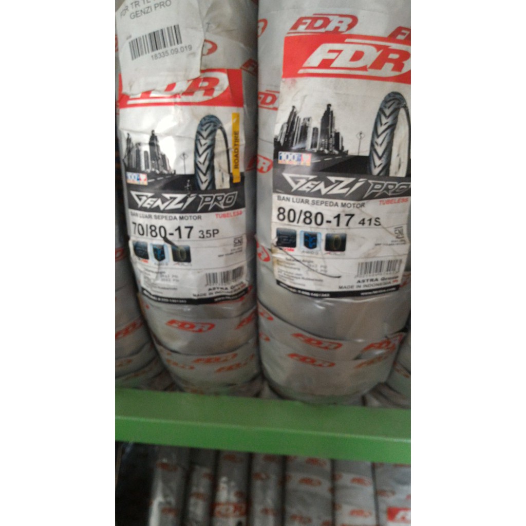 Fdr Genzi Pro Ukuran 7080 17 Tubeless Ban Motor Free 