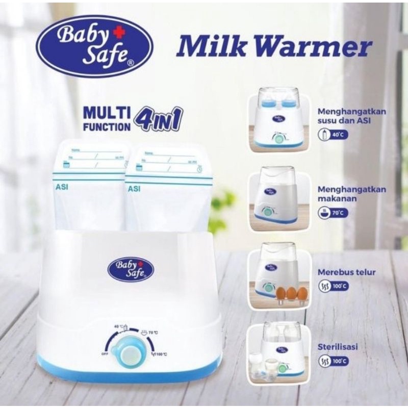 Baby Safe Twin Bottle Warmer LB216/Penghangat Susu ASI Bayi