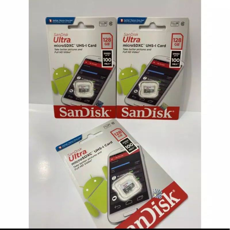 Kartu Memori Sandisk 128gb Micro SD Sandisk 128GB Memori Card Sandisk 128Gb Original