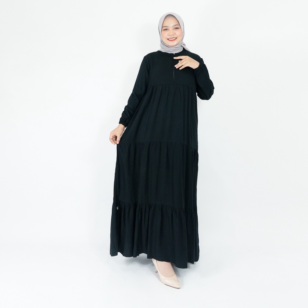 GAMIS POLOS WANITA DENGAN MODEL SUSUN GAMIS ALL SIZE LD 105 120 / GAMIS JUMBO LD 120 / GAMIS RAYON P