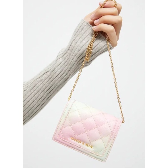 10.10 SALE | CK Micaela Quilted Card Holder / Quilted Phone Pouch