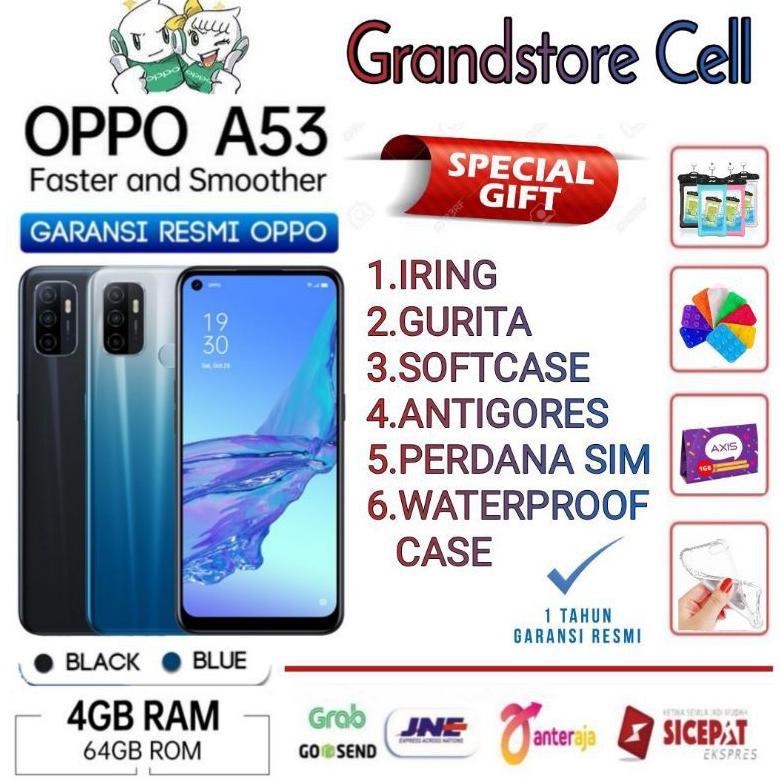 ✨ BISA COD✨ OPPO A53 RAM 4/64 GB GARANSI RESMI OPPO INDONESIA OBRAL Kode 1079