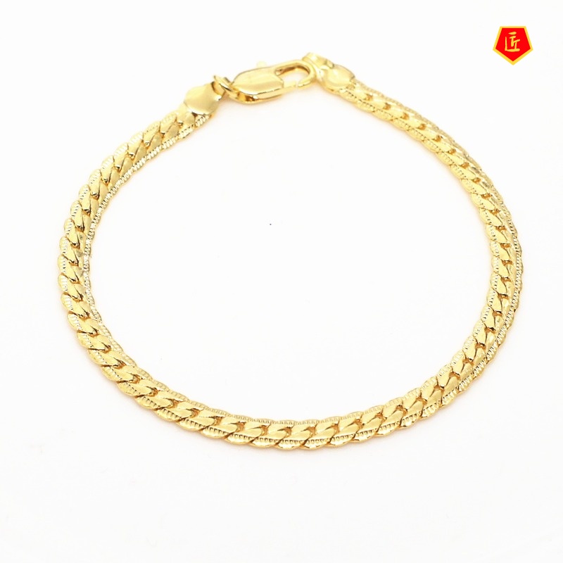 [Ready Stock]Fashion Simple 18K Gold Bracelet