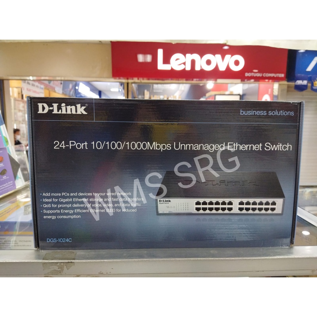 DLINK DGS-1024C SWITCH HUB 24 PORT GIGABIT 1000 MBPS UNMANAGED