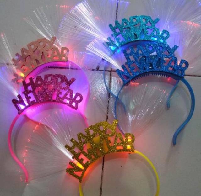 Bando tahun baru led lampu new year led bandana