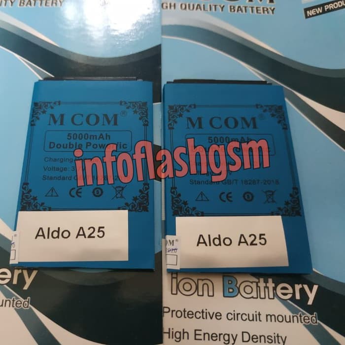 Battery Batre Baterai Double Power Mcom Aldo A25 Kecil