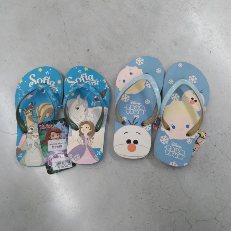 Zandilac Sandal Anak Perempuan Cewek Wanita Sandal Jepit Tsum tsum Sofia