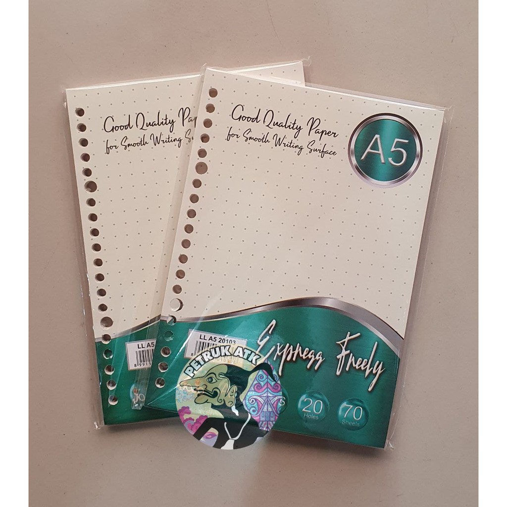 

[PAK] LOOSE LEAF JOJO DOTS TITIK A5 ISI 70 LEMBAR ISI KERTAS BINDER A5 20 LUBANG