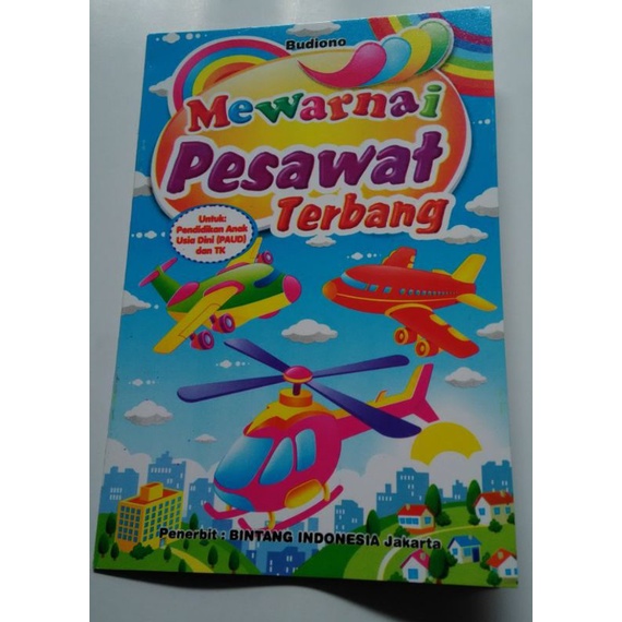 Buku Mewarnai Pesawat Terbang Untuk Anak Usia Dini Paud Dan Tk Shopee Indonesia