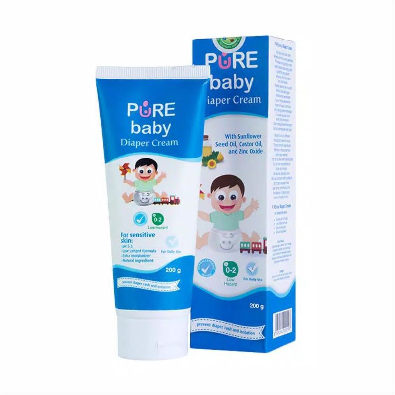 PURE BABY / PURE BB DIAPER CREAM / Cream popok bayi 100 gram 200 gram