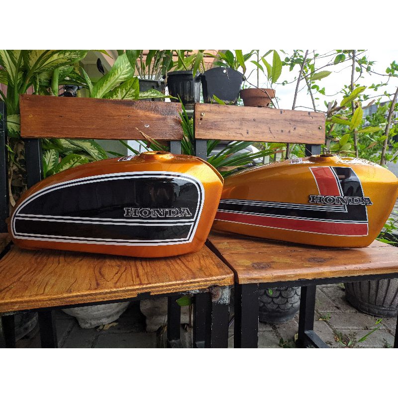TENGKI CB 100 PRES GALVANIS TANGKI CB 125 CAT ORIGINAL MODEL BAHAN TEBAL GAS TANK HONDA CB brazil