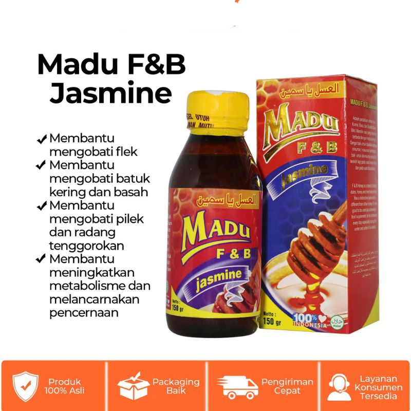 MADU F&B JASMIN MADU FLEK DAN BATUK ANAK | HERBAL MADU BATUK FLU | MADU TBC | MADU F & B JASMINE
