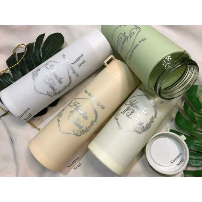 Souvenir Botol Kaktus Love Botol Travel Kaca Minum Termos Kaca Botol Tumbler Sablon Souvenir