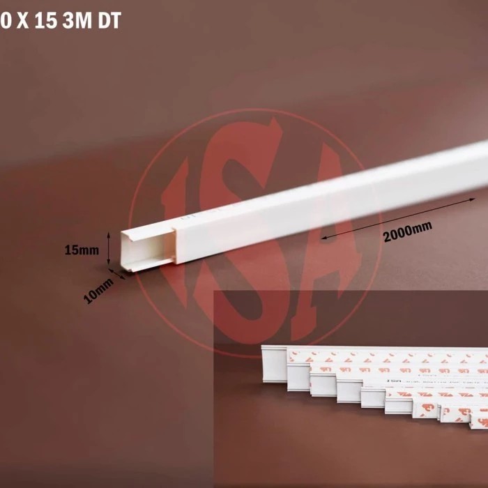 

PVC Kabel Protektor TF 10x15 dengan 3M double tape (2 Meter)