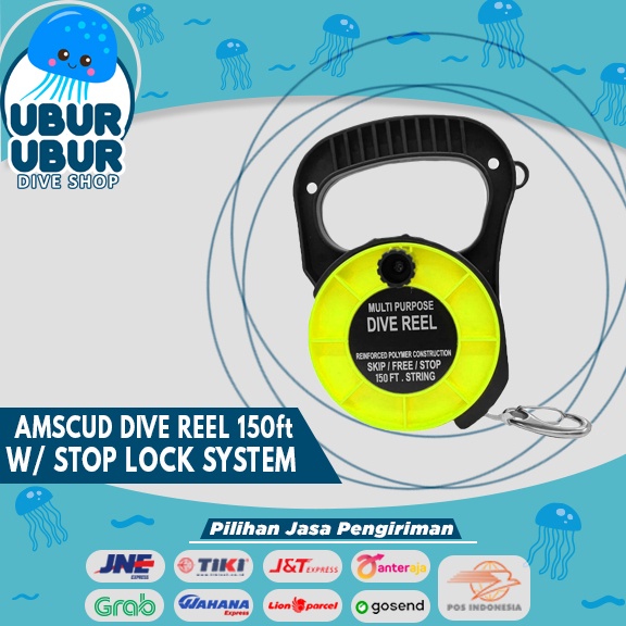 Dive Reel AmScuD With Stop Lock System 150ft / 45meter - Reel Selam