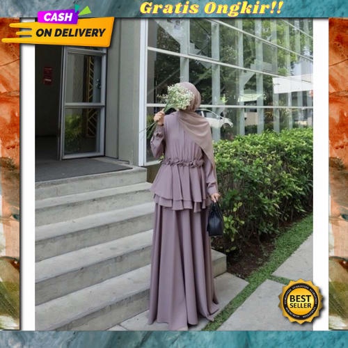 Dres Muslimah Kekinian Dress Syari Murah Baju Ghamis Import Gamis Remaja Import Terbaru 2022 Gsmis K