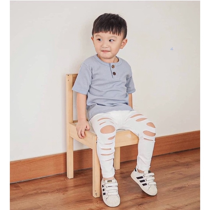 Kaos Anak Laki Laki Cowok Perempuan 1 2 3 4 5 Tahun Baju Anak Kaos T-shirt Anak Atasan Lengan Pendek Anak Cowok Kaos Polo Anak Button Tee