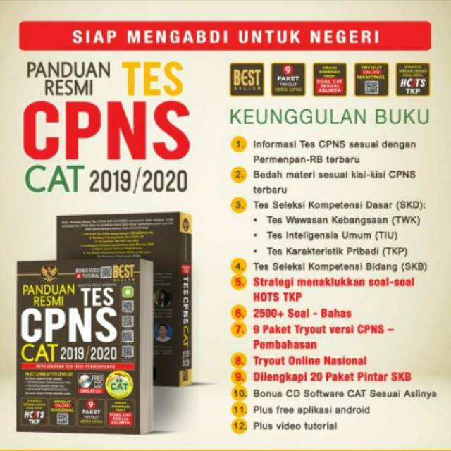 Panduan Resmi Tes Cpns Cat 2021 2022 Bonus Cd Shopee Indonesia