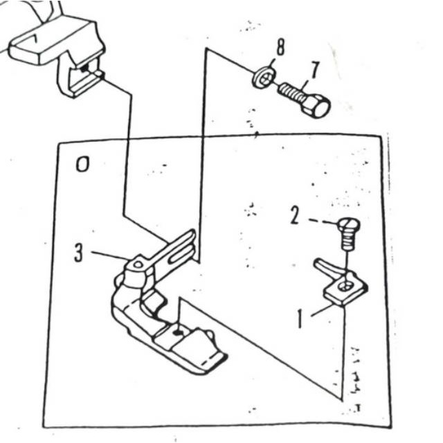 SK261 Atau 1324 Baut Sepatu Mesin Obras Kecil