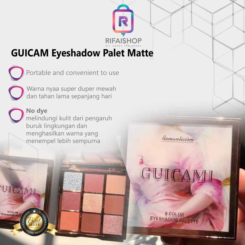 GUICAM Eyeshadow Palet Matte 9 Warna Earth Tone Mutiara