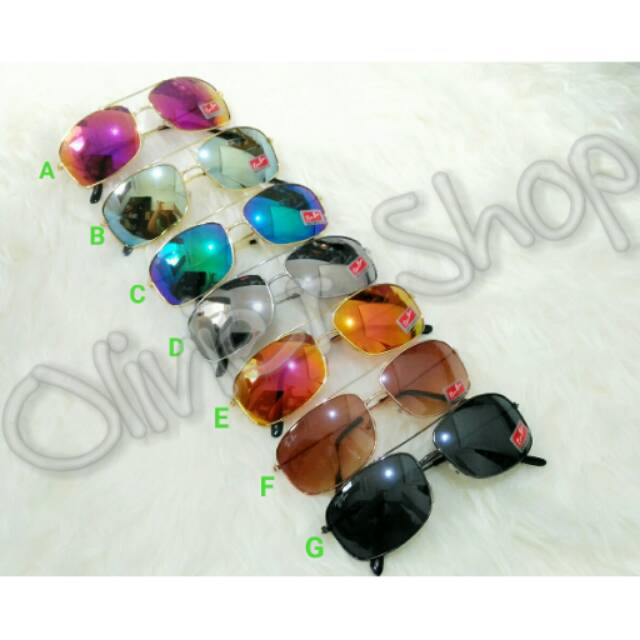 #027 Kacamata anak aviator kotak mirror