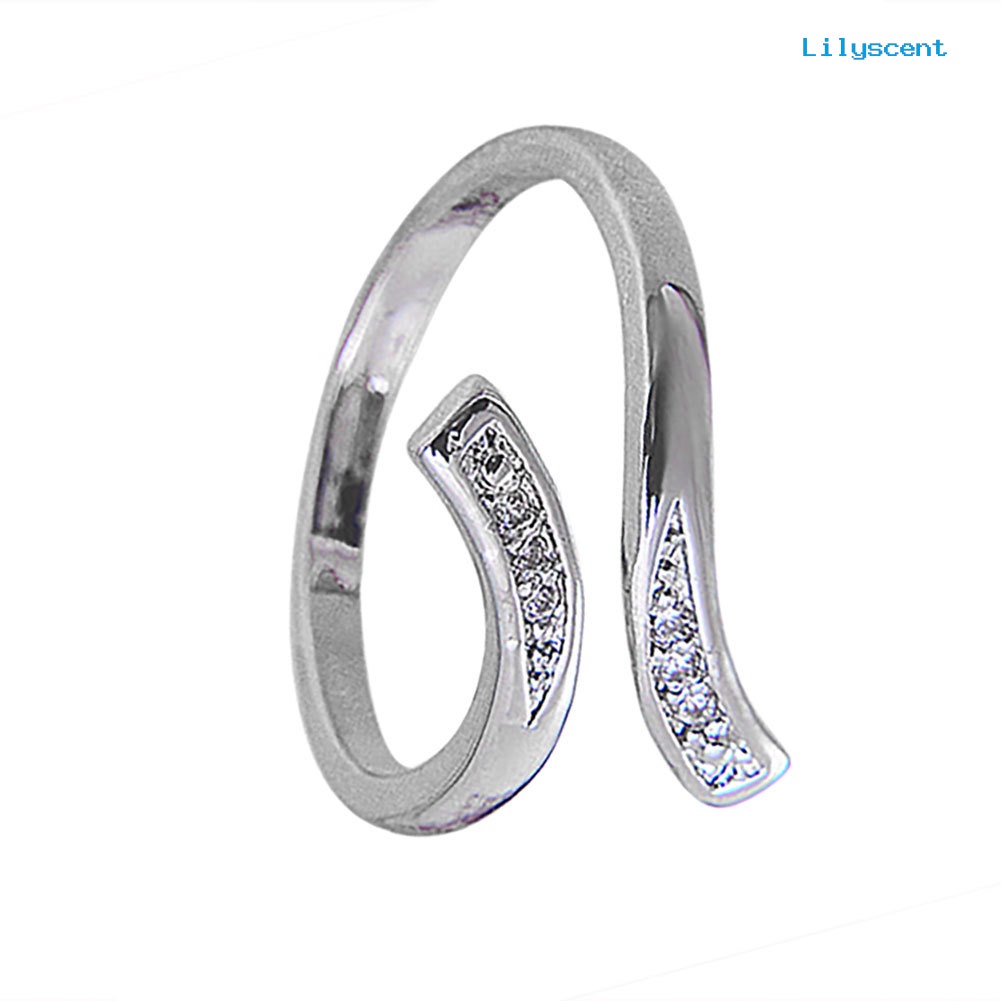 Ls Cincin Sterling Silver 925 Ukuran Adjustable Untuk Wanita