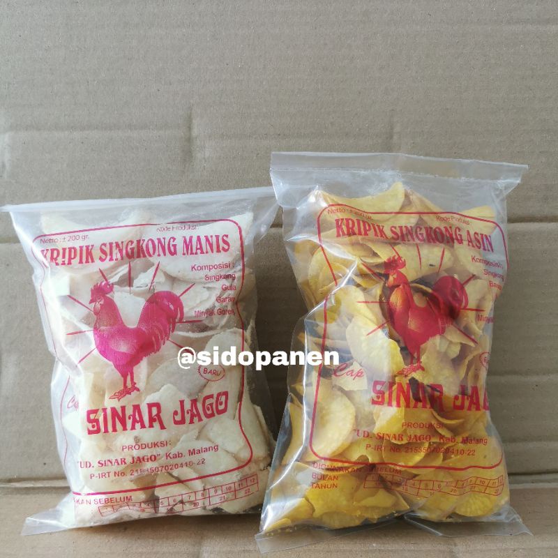 

KERIPIK SINGKON SINAR JAGO MIRIP LUMBA ISI 200 GRAM